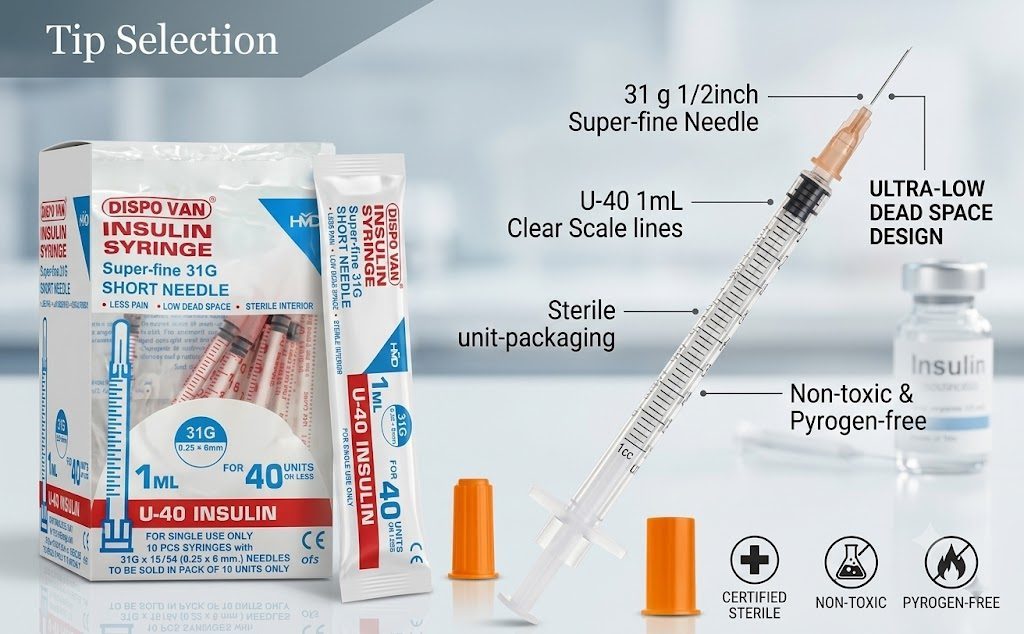 Insulin Syringe (Dispovan, HMD) – Syringes & Needles available at Khattri Surgicals, Kanpur