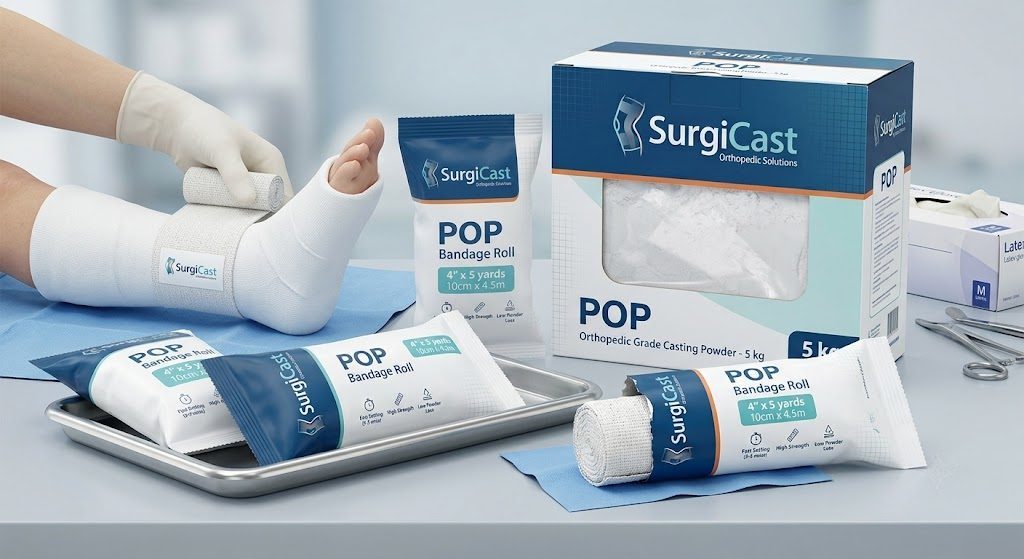 Plaster of Paris (POP) – Bandages & Cotton available at Khattri Surgicals, Kanpur