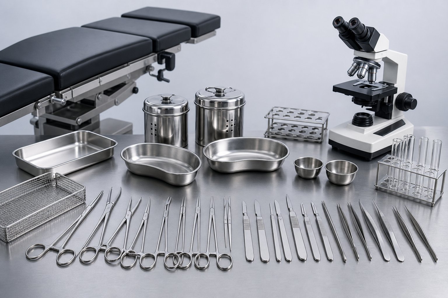 Hospital Setup, Instruments & Lab – Furniture, surgical instruments, holloware & lab equipment available at Khattri Surgicals, Kanpur